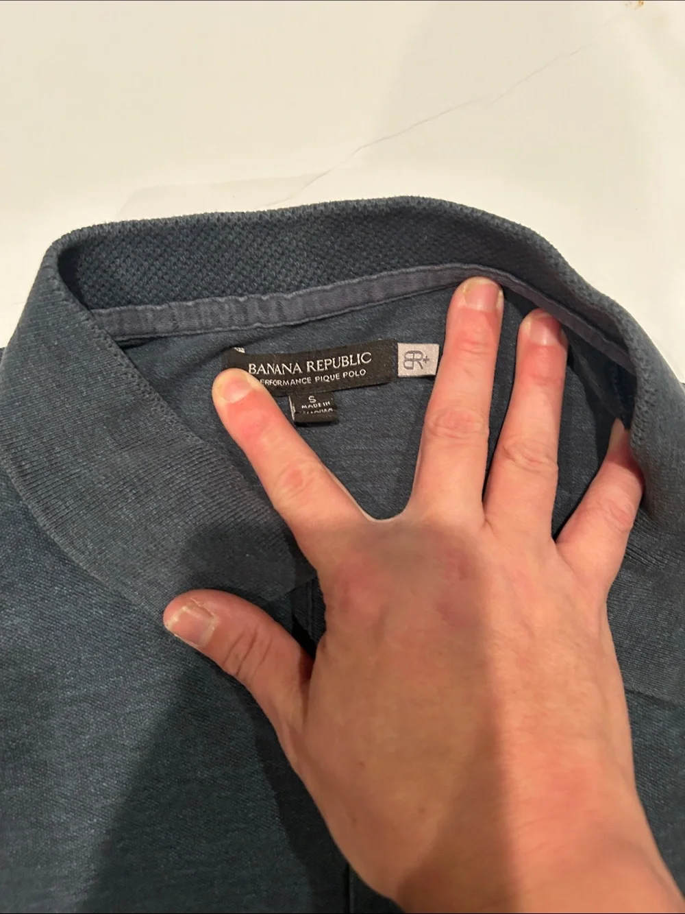 Banana Republic Men’s Polo Shirt - Charcoal Blue